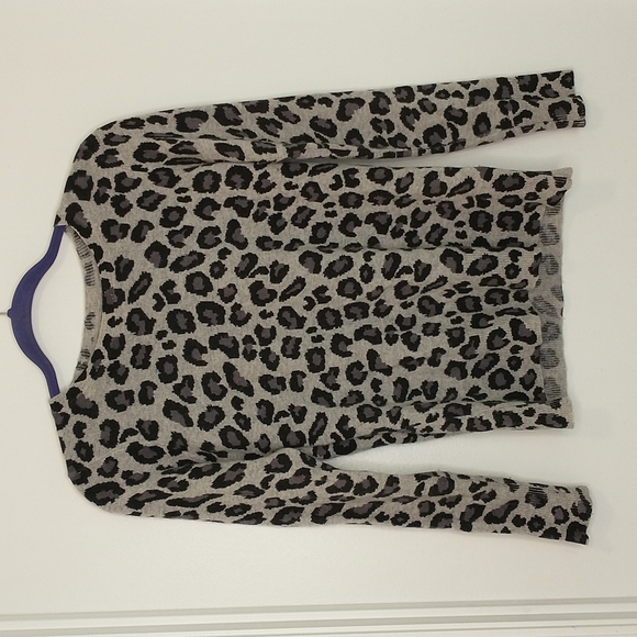 Cynthia Rowley Sweaters - Cynthia Rowley grey black animal print cashmere sweater